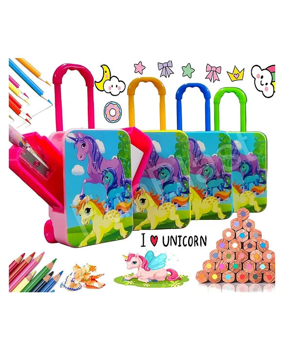 Unicorn Trolley Sharpener and Eraser