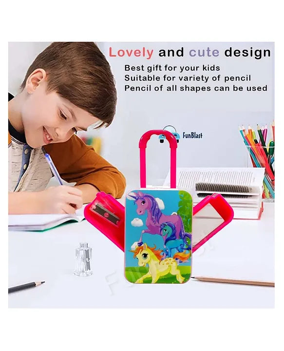 Unicorn Trolley Sharpener and Eraser