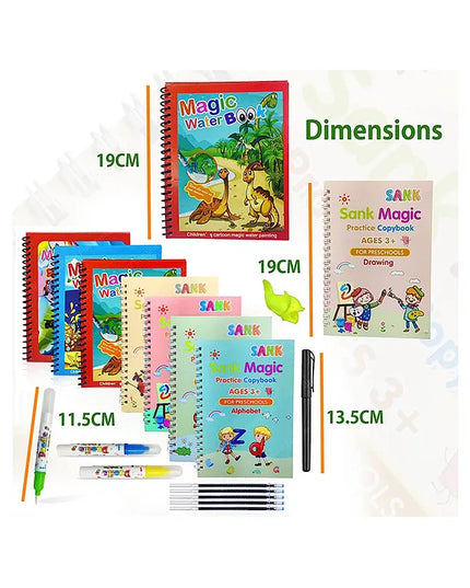 Combo set of sank magic book and magic water painting book