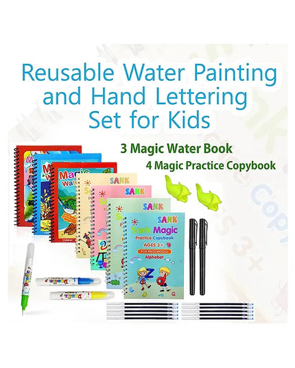 Combo set of sank magic book and magic water painting book