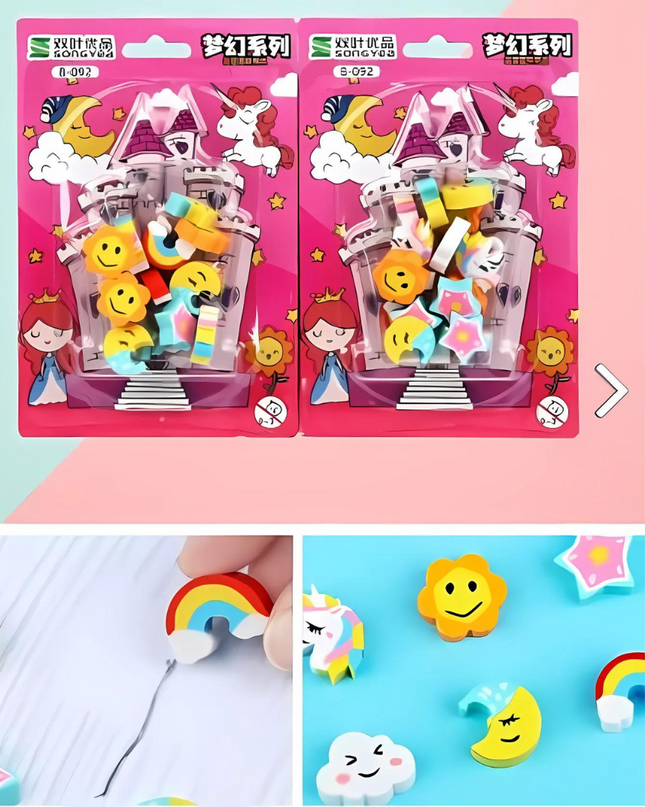 Unicorn Eraser Set