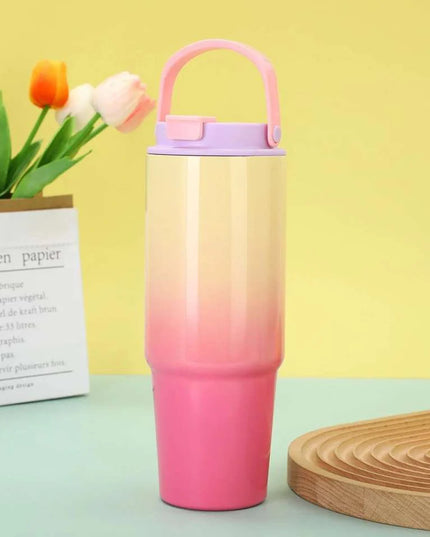 Pastel Dual Shade Tumbler With Handle
