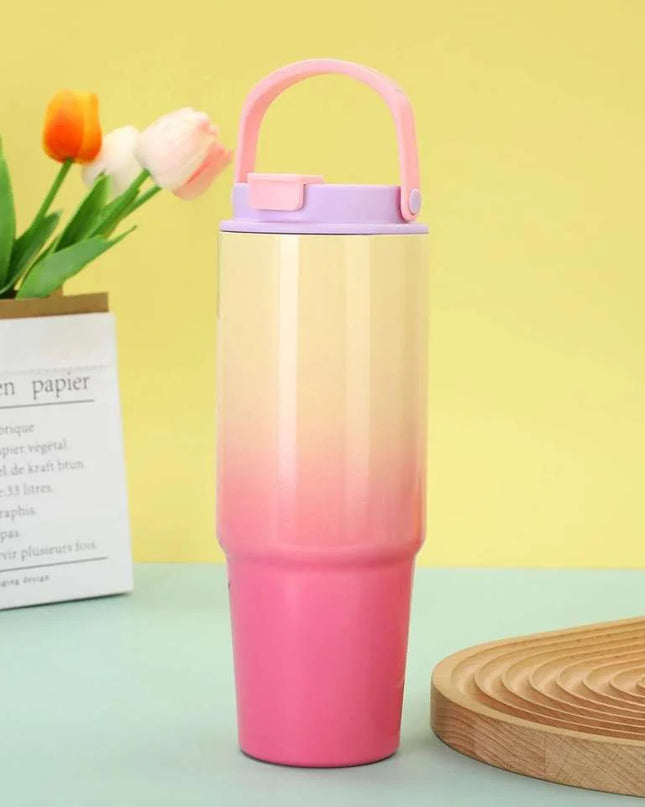Pastel Dual Shade Tumbler With Handle
