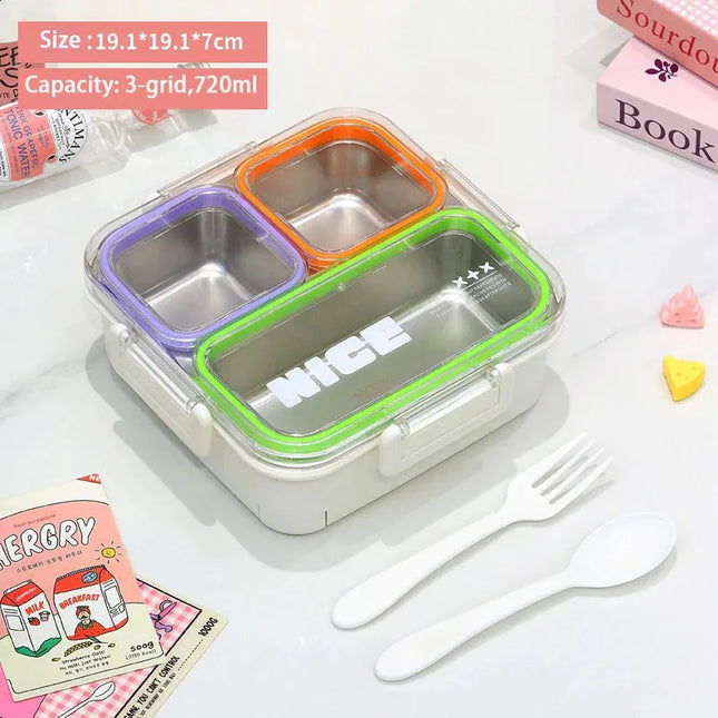 4-in-1 Rainbow Lunch Box