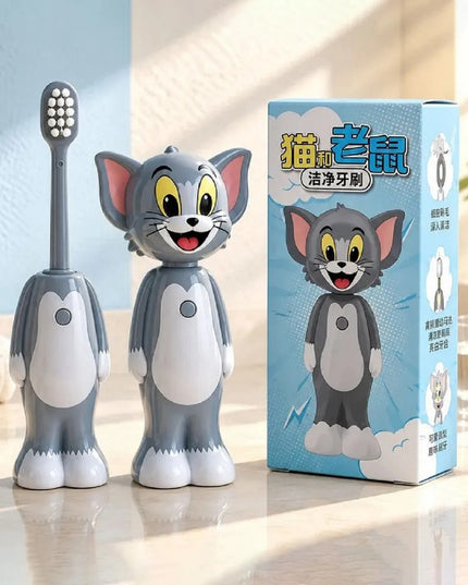 Tom and Jerry Cartoon Character Kids Toothbrush Holder with Cover | Cute Bathroom Organizer Any Colour (Copy) (Copy)