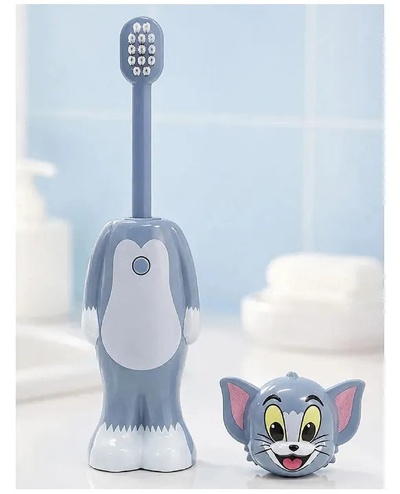 Tom and Jerry Cartoon Character Kids Toothbrush Holder with Cover | Cute Bathroom Organizer Any Colour (Copy) (Copy)