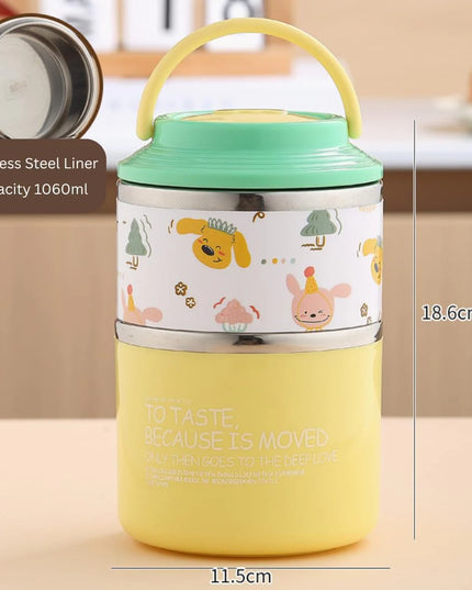 Cartoonistic Double Layer SS Lunch Box (aa240)