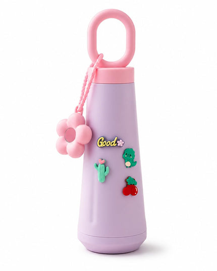 Petal Cup 450 ML Glass Water Bottle (Mix Colors)