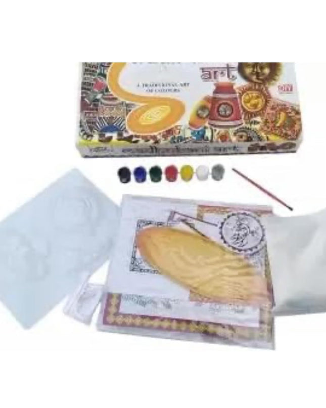 Madhubani Art Kit for Kids | DIY Traditional Indian Folk Painting Set with Colors | Educational Art & Craft Activity Kit | Creative Gift for Boys & Girls