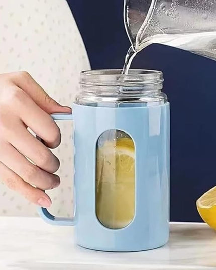 Glass Leak Proof & Airtight Lid Bottle 400ml (Glass Cup)