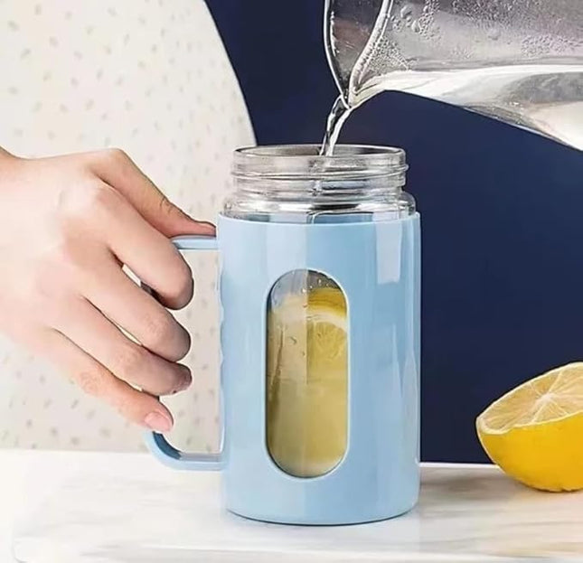 Glass Leak Proof & Airtight Lid Bottle 400ml (Glass Cup)