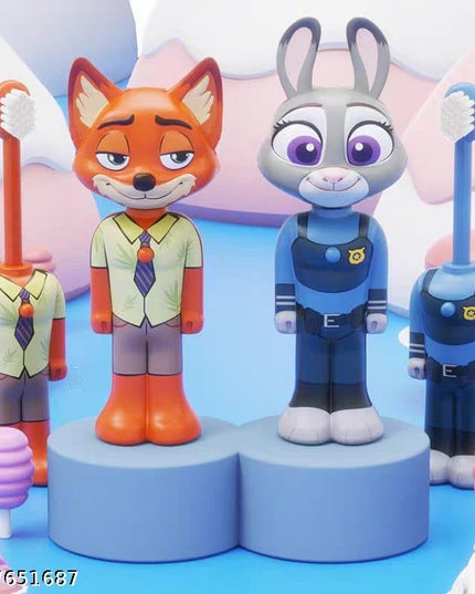Zootopia Cartoon Character Kids Toothbrush Holder with Cover | Cute Bathroom Organizer Any Colour