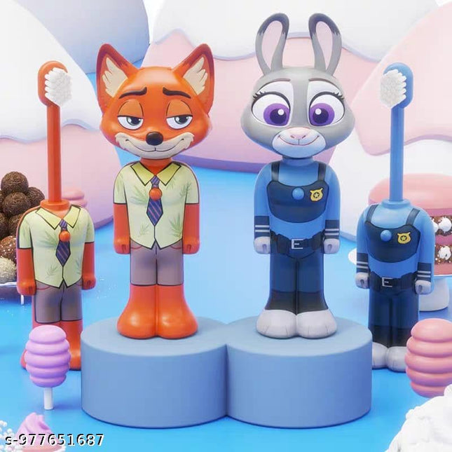 Zootopia Cartoon Character Kids Toothbrush Holder with Cover | Cute Bathroom Organizer Any Colour