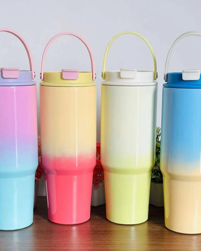 Pastel Dual Shade Tumbler With Handle