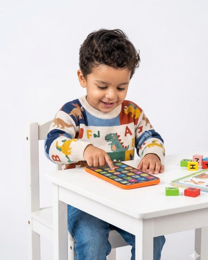 Kids Educational Learning Phone Toy for Boys & Girls, Hindi & English Interactive Talking Toy Mobile, 28 Learning Functions, Alphabet Numbers Rhymes Stories Music Learning Toy for 2+ Years Kids