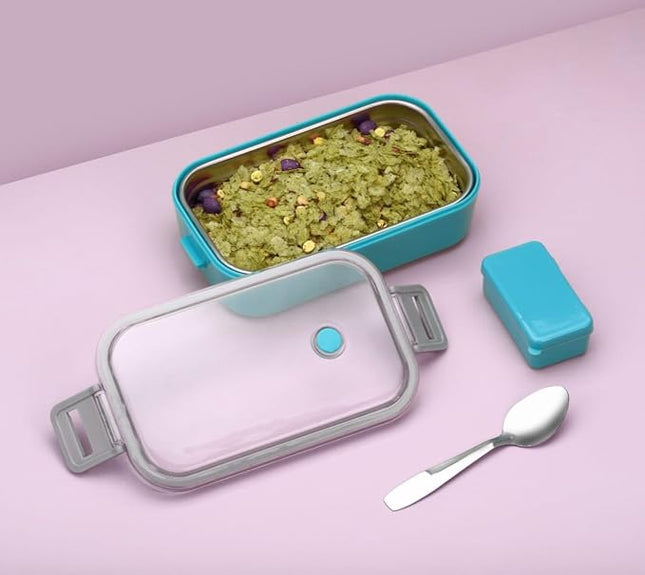 Stainless Steel 2 Compartment Lunch Box