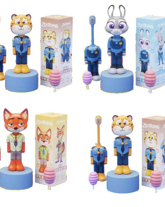 Zootopia Cartoon Character Kids Toothbrush Holder with Cover | Cute Bathroom Organizer Any Colour