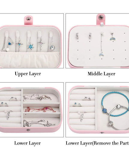 Compact Double Layer jewellery Box Organizer