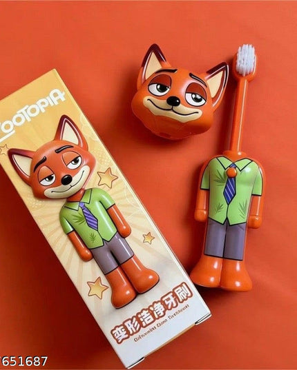 Zootopia Cartoon Character Kids Toothbrush Holder with Cover | Cute Bathroom Organizer Any Colour