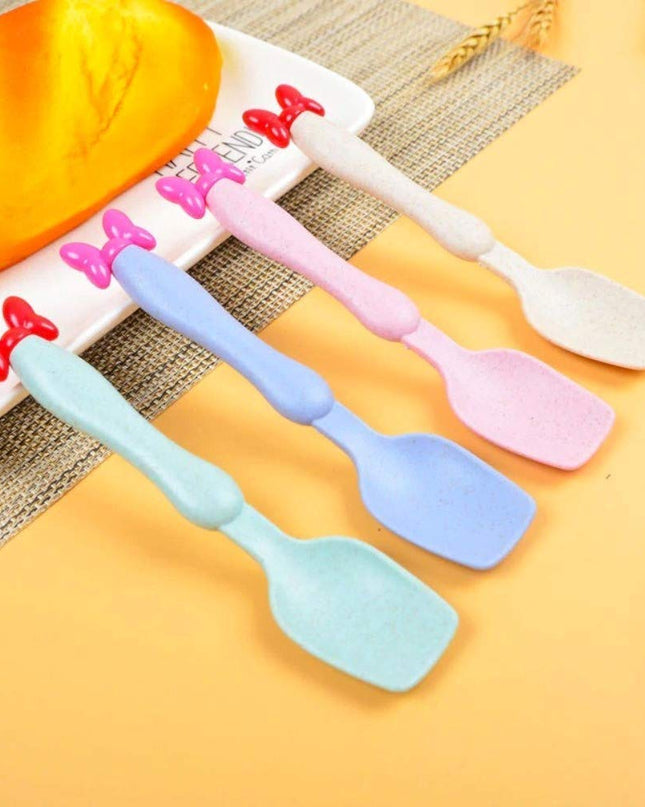 Kiddon India Kids Dinner Set Mickey Shape Wheat Straw Plate Bowl Baby Training