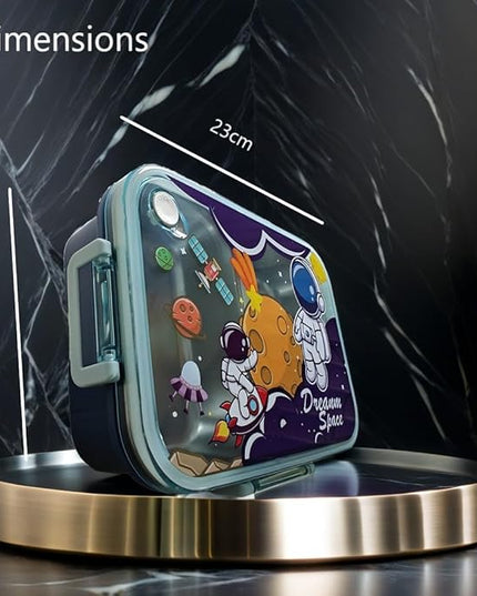 3 Compartment Steel Lunch Box