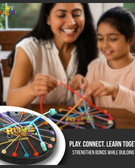 Rope Logic Puzzle Game | Brain Teaser Untangling Challenge for Kids & Adults | Multi-Level Strategy Board Games for Family Play, Travel Fun | Motor Skill & Problem-Solving Development