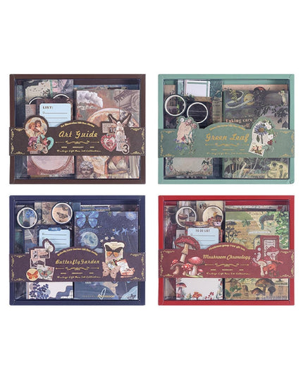 Vintage Aesthetic Journaling Set with Stickers
