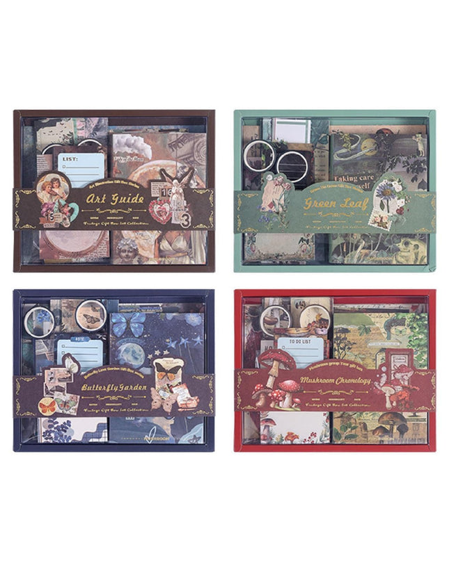 Vintage Aesthetic Journaling Set with Stickers