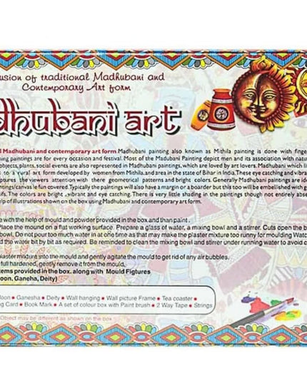 Madhubani Art Kit for Kids | DIY Traditional Indian Folk Painting Set with Colors | Educational Art & Craft Activity Kit | Creative Gift for Boys & Girls