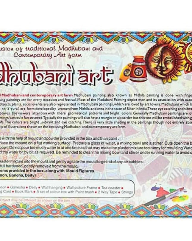 Madhubani Art Kit for Kids | DIY Traditional Indian Folk Painting Set with Colors | Educational Art & Craft Activity Kit | Creative Gift for Boys & Girls