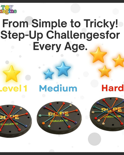 Rope Logic Puzzle Game | Brain Teaser Untangling Challenge for Kids & Adults | Multi-Level Strategy Board Games for Family Play, Travel Fun | Motor Skill & Problem-Solving Development