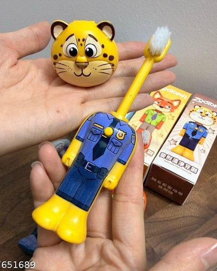 Zootopia Cartoon Character Kids Toothbrush Holder with Cover | Cute Bathroom Organizer Any Colour