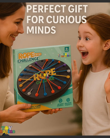 Rope Logic Puzzle Game | Brain Teaser Untangling Challenge for Kids & Adults | Multi-Level Strategy Board Games for Family Play, Travel Fun | Motor Skill & Problem-Solving Development