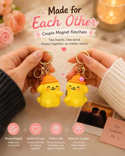 Silicon Couple Keychain Set