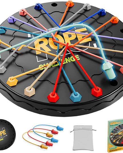 Rope Logic Puzzle Game | Brain Teaser Untangling Challenge for Kids & Adults | Multi-Level Strategy Board Games for Family Play, Travel Fun | Motor Skill & Problem-Solving Development