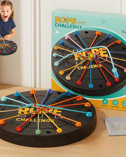 Rope Logic Puzzle Game | Brain Teaser Untangling Challenge for Kids & Adults | Multi-Level Strategy Board Games for Family Play, Travel Fun | Motor Skill & Problem-Solving Development