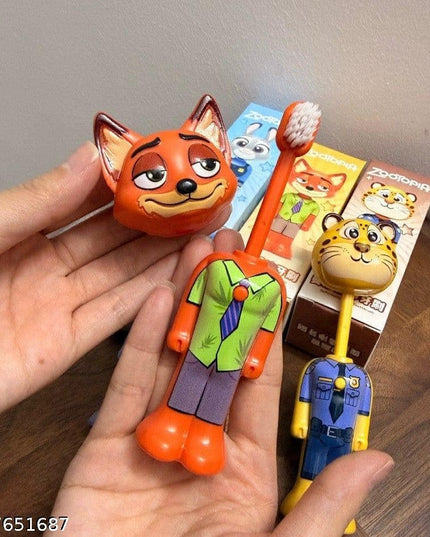 Zootopia Cartoon Character Kids Toothbrush Holder with Cover | Cute Bathroom Organizer Any Colour