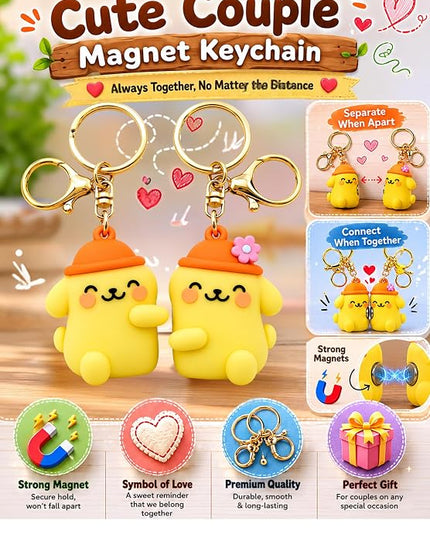 Silicon Couple Keychain Set