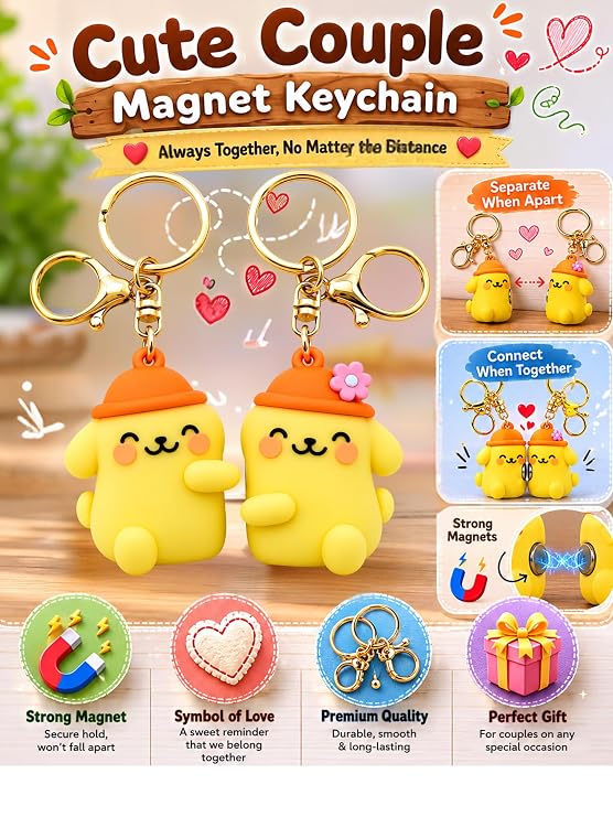 Silicon Couple Keychain Set