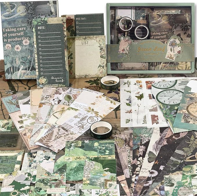 Vintage Aesthetic Journaling Set with Stickers
