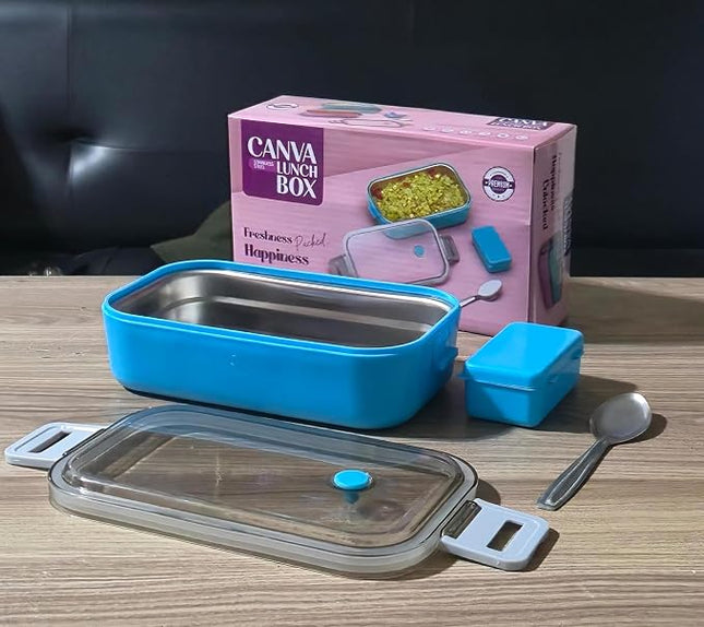 Stainless Steel 2 Compartment Lunch Box