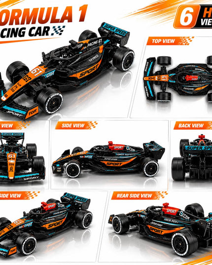 Formula 1 1:43 Scale Diecast Racing Car Set – High-Speed F1 Model Toy Cars for Kids, Collectors & Motorsport Enthusiasts TV6902 Regular