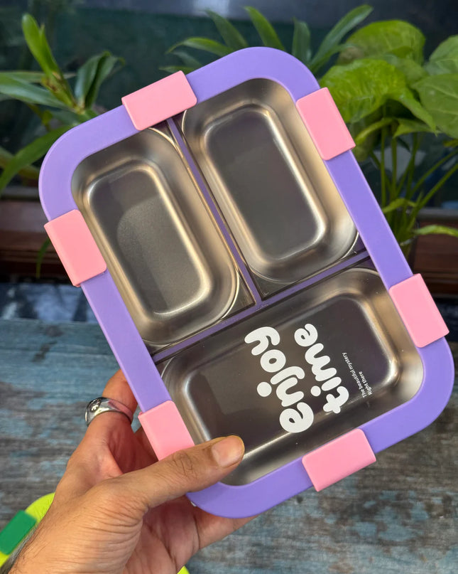 Enjoy Time Seal Bento Stainless Steel Lunch Box