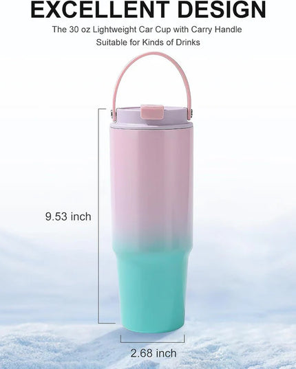 Pastel Dual Shade Tumbler With Handle