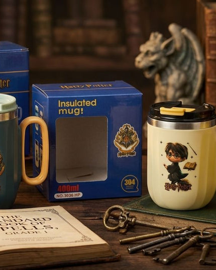 Harry Potter metal insulated mug with metal straw (3035)