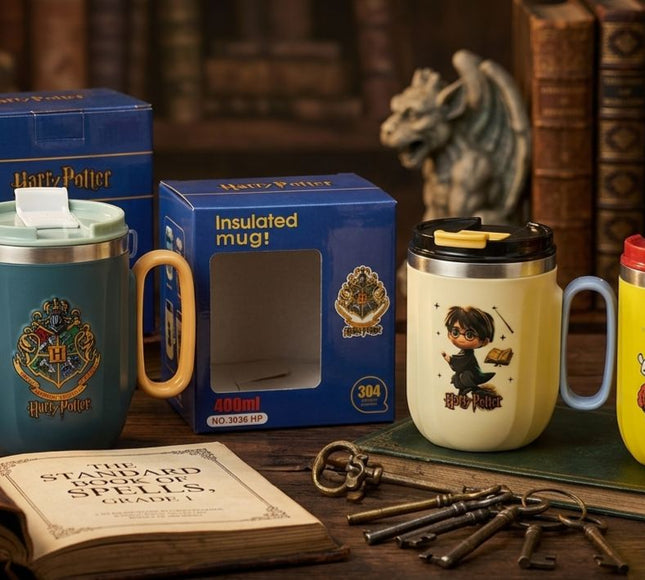 Harry Potter metal insulated mug with metal straw (3035)