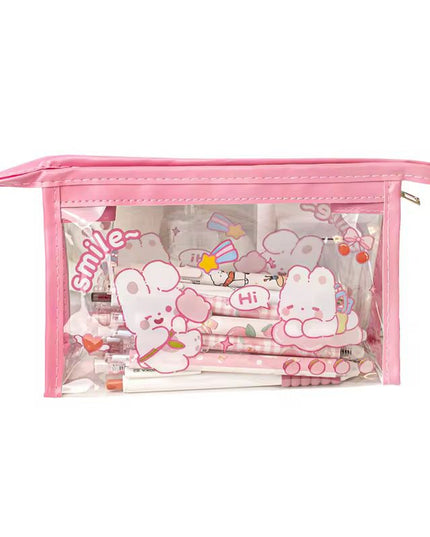 Cartoon transparent pencil pouch