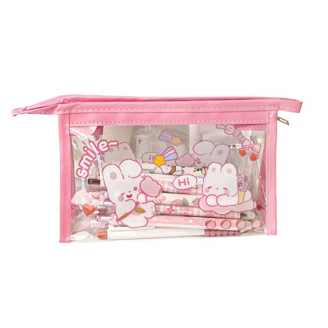 Cartoon transparent pencil pouch