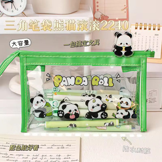 Cartoon transparent pencil pouch