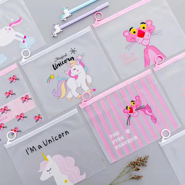Stylish Transparent Zip Lock Pouch (Pack of 5)